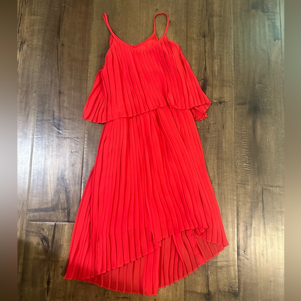 Express Red Tiered Sundress for Cocktail Nights